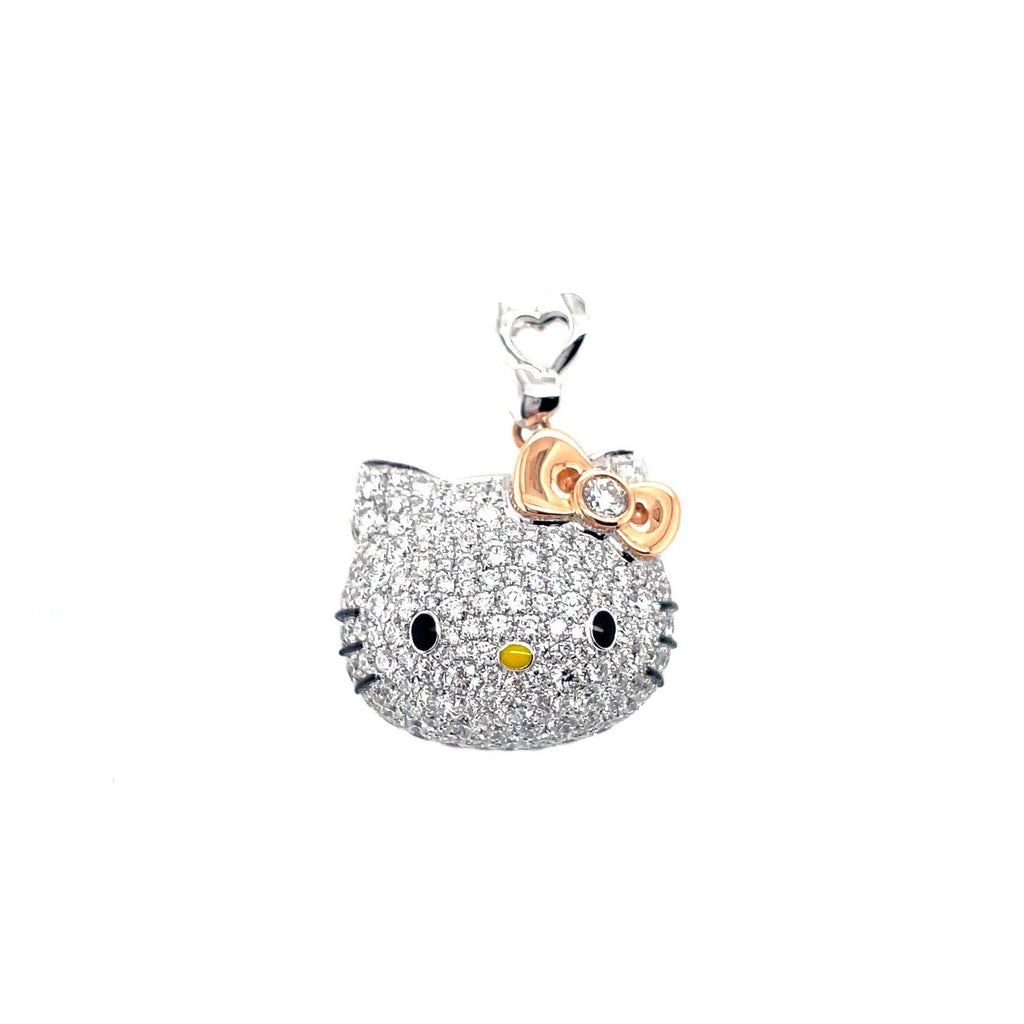Diamond Kitty Custom Nameplate Necklace