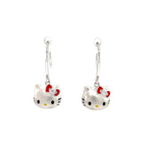 Hello Kitty Silver Dangling Earrings-Hello Kitty Silver Dangling Earrings - DECTF00109