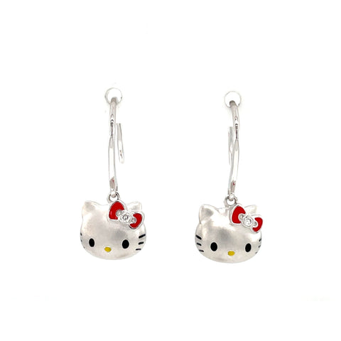 Hello Kitty Silver Dangling Earrings - DECTF00109