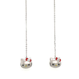 Hello Kitty Silver Dangling Earrings-Hello Kitty Silver Dangling Earrings - DECTF00117