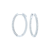 Hoop Diamond Earrings-Hoop Diamond Earrings -