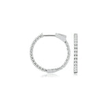 Hoop Diamond Earrings-Hoop Diamond Earrings -