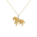 Horse Diamond Pendant and Chain-Horse Diamond Pendant and Chain - DNTIJ02080