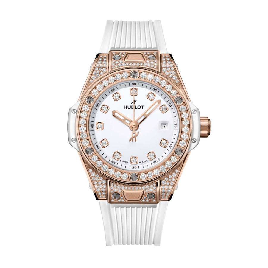 Hublot Big Bang One Click King Gold White Pavé - 485.OE.2210.RW.1604