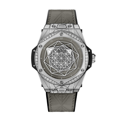 Hublot Big Bang One Click Sang Bleu Steel Grey Diamonds 39mm-Hublot Big Bang One Click Sang Bleu Steel Grey Diamonds - 465.SS.7047.VR.1204.MXM20