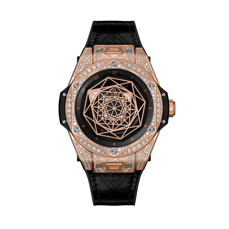 Hublot Big Bang Sang Bleu King Gold Pave -