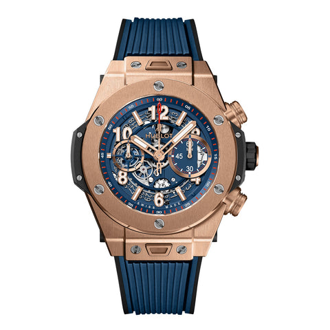 Hublot Big Bang Unico King Gold Blue 45mm-Hublot Big Bang Unico King Gold Blue 45mm - 411.OX.5189.RX