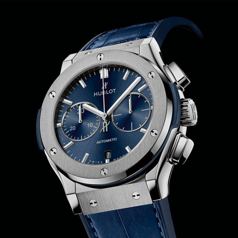 Hublot Classic Fusion Blue Chronograph Titanium 45mm-Hublot Classic Fusion Blue Chronograph Titanium 45mm -