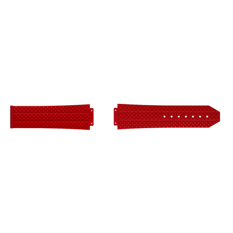 Hublot Red Structured Rubber Strap-Hublot Red Structured Rubber Strap - BR301.100.80.00.0485