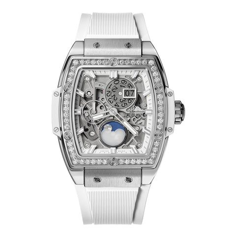 Hublot Spirit Of Big Bang Moonphase Titanium White Diamonds 42mm-Hublot Spirit Of Big Bang Moonphase Titanium White Diamonds 42mm -