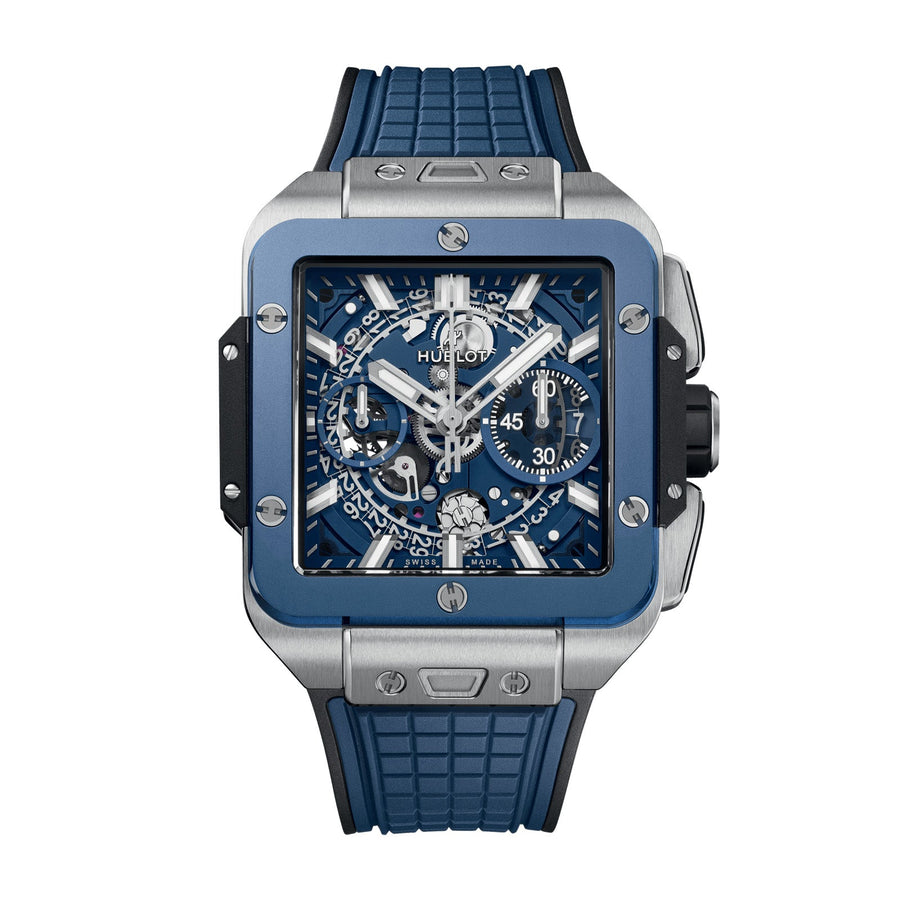Hublot Square Bang Unico Titanium Blue Ceramic 42mm - 821.NL.5170.RX