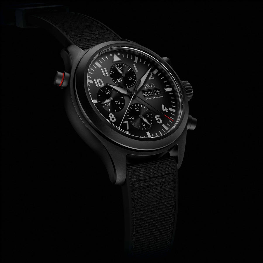 IWC Schaffhausen Pilot's Watch Double Chronograph Top Gun Ceratanium -
