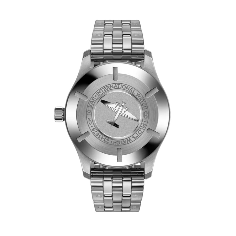 IWC Schaffhausen Pilot's Watch Mark XX - IW328208 - IWC Schaffhausen Pilot's Watch Mark XX in a 40mm stainless steel case with silver dial on stainless steel bracelet, featuring a date display and automatic movement with up to 5 days of power reserve.