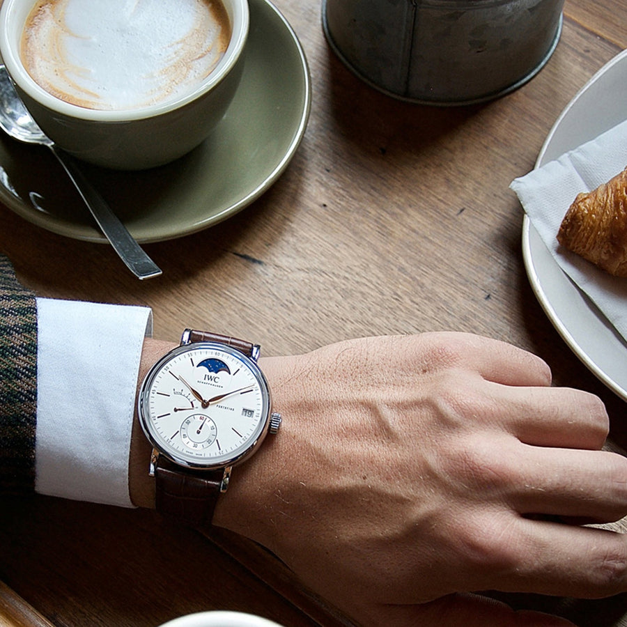 IWC Schaffhausen Portofino Hand Wound 8 Days Moon Phase - IW516401