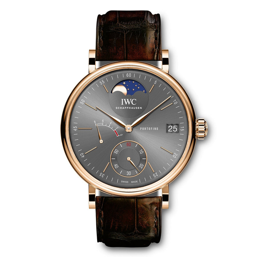 IWC Schaffhausen Portofino Hand Wound 8 Days Moon Phase -