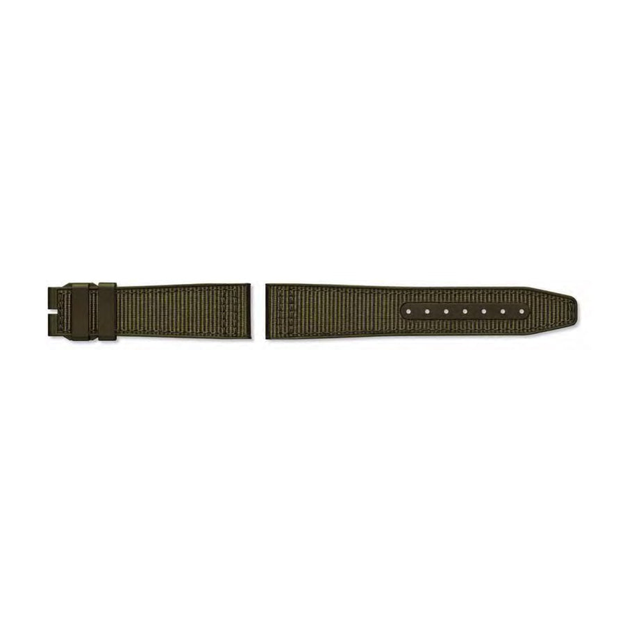 IWC Schaffhausen Rubber Strap Olive Green with Textile Inlay 21/18 - MXE0L858