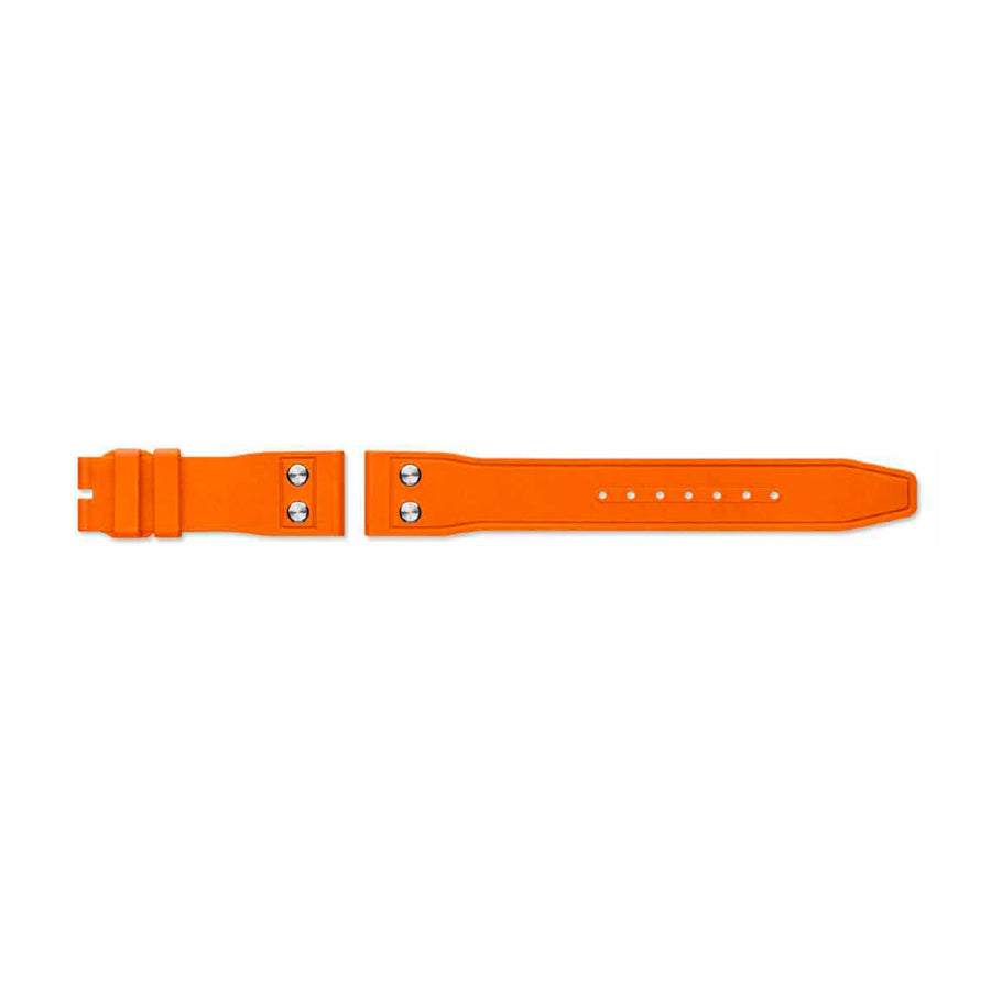 IWC Schaffhausen Rubber Strap Orange with Rivets 21/18 QR - MXE0LPR4
