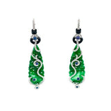 Jade Carved Dangle Earrings-Jade Carved Dangle Earrings -