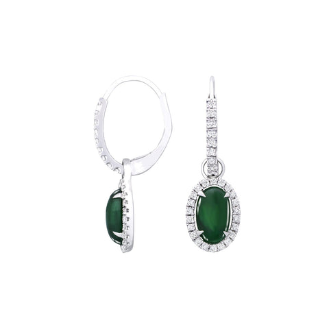 Jade Diamond Earrings-Jade Diamond Earrings - OENEL00323