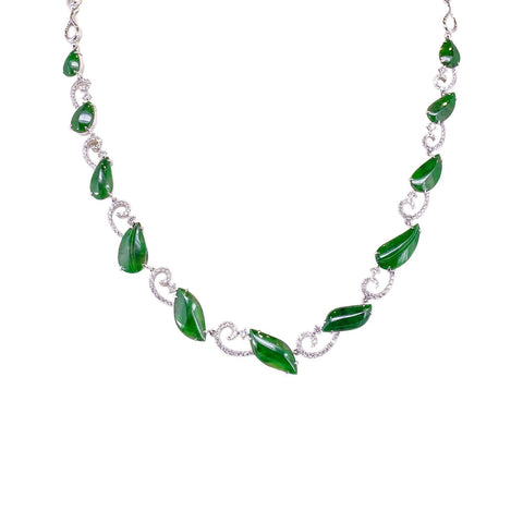 Jade Diamond Necklace-Jade Diamond Necklace - ONNEL00604