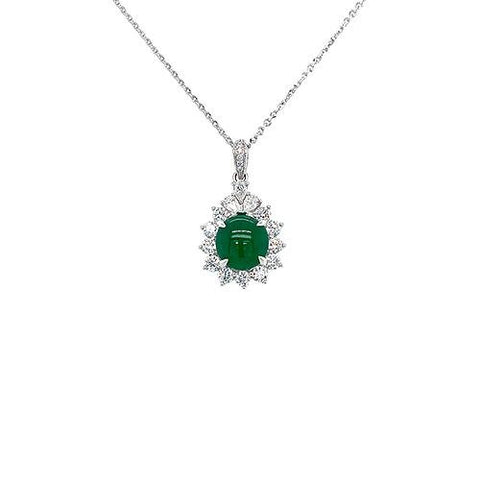 Jade Diamond Pendant and Chain -