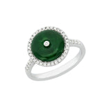 Jade Diamond Ring-Jade Diamond Ring - ORNEL00752