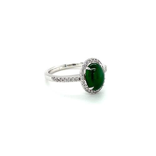Jade Diamond Ring-Jade Diamond Ring -