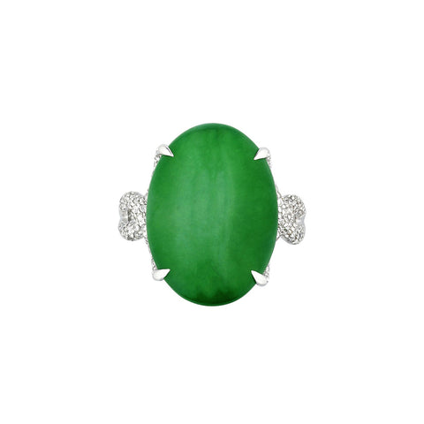 Jade Diamond Ring-Jade Diamond Ring - ORNEL00836
