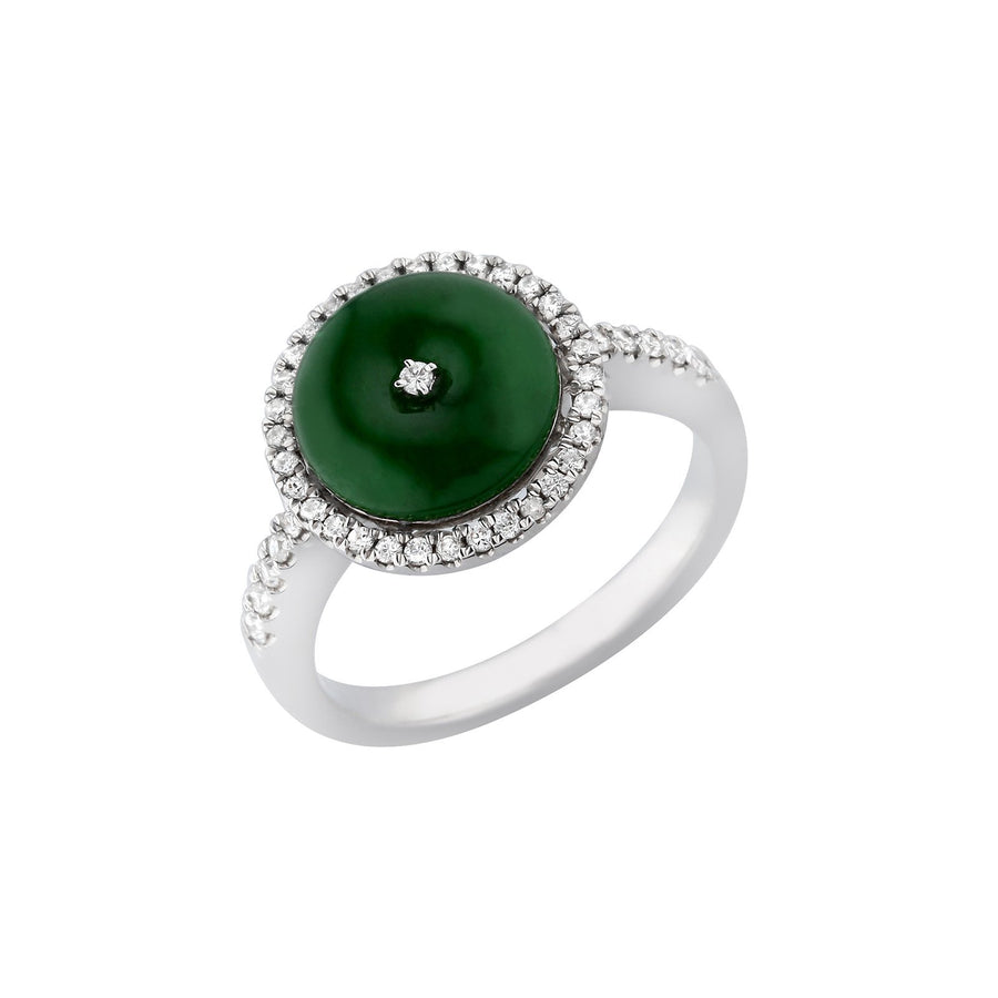 Jade Disc Diamond Ring - ORNEL00810