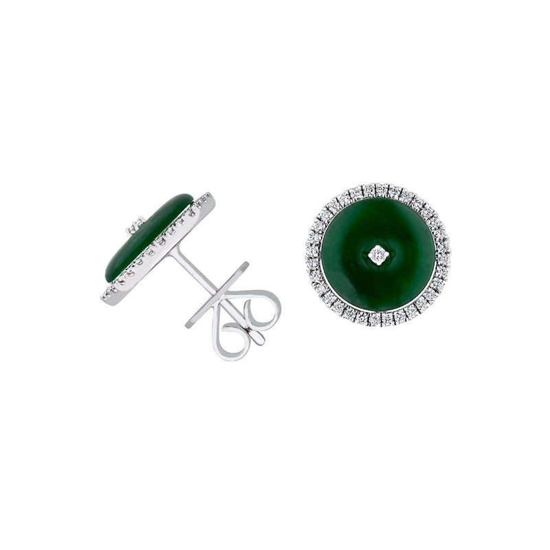 Jade Disc Earrings-Jade Disc Earrings - OENEL00265