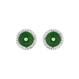 Jade Disc Earrings-Jade Disc Earrings - OENEL00356