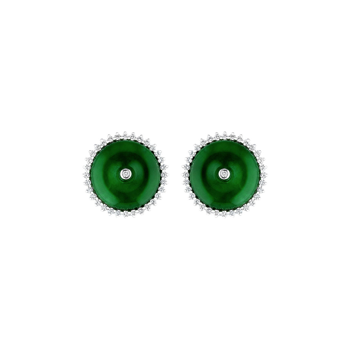 Jade Disc Earrings - OENEL00372