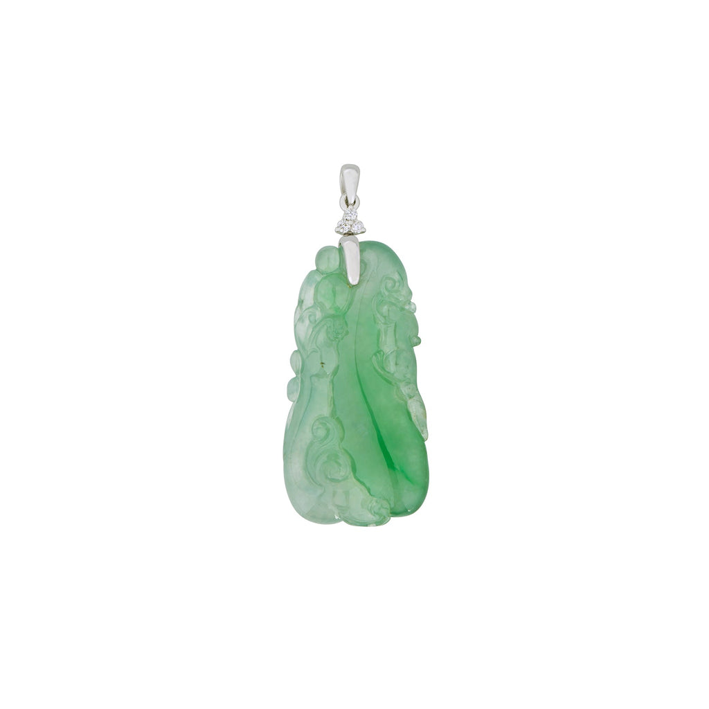 Jade Dragon Yu Yi Pendant and Chain - Main Image