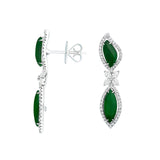 Jade Drop Earrings - OENEL00141