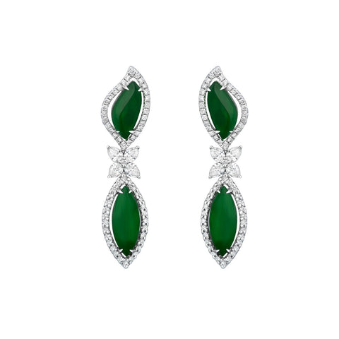 Jade Drop Earrings - OENEL00141