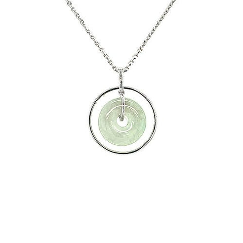 Jade Hoop Pendant and Chain-Jade Hoop Pendant and Chain - ONNEL00380