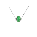 Jade Hoop Pendant and Chain -