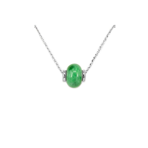 Jade Hoop Pendant and Chain-Jade Hoop Pendant and Chain -