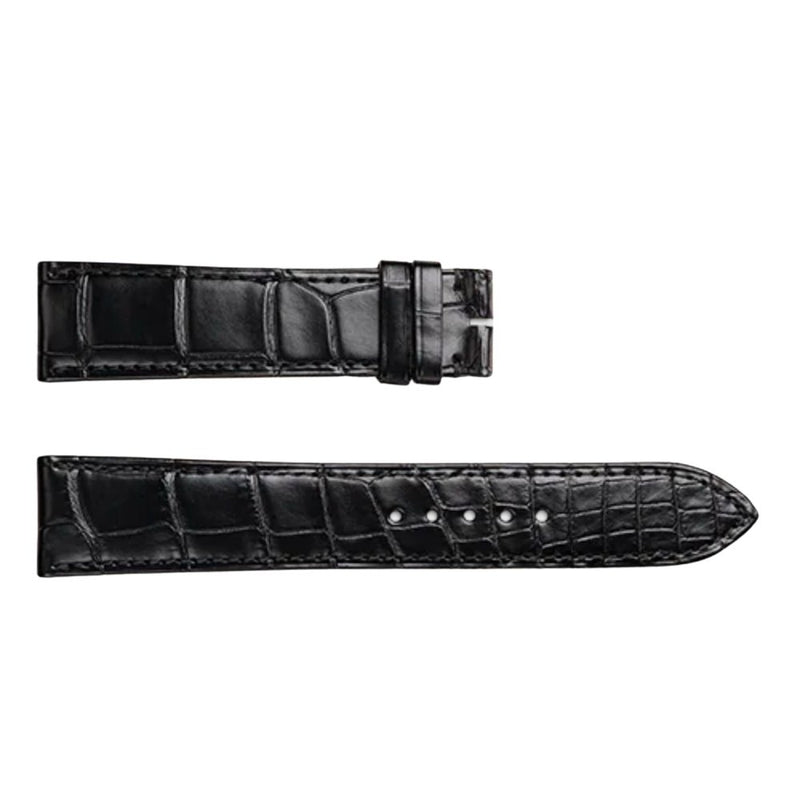 Jaeger LeCoultre Alligator Strap Black Satin Matt 19 16mm