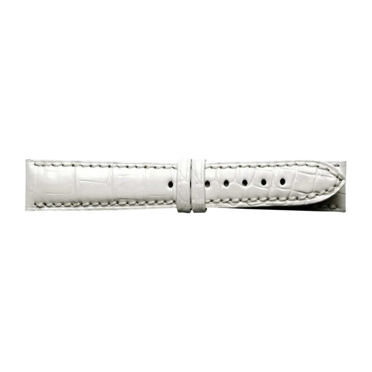 Jaeger-LeCoultre Alligator Strap White Glossy 17/16mm - QC1176B2