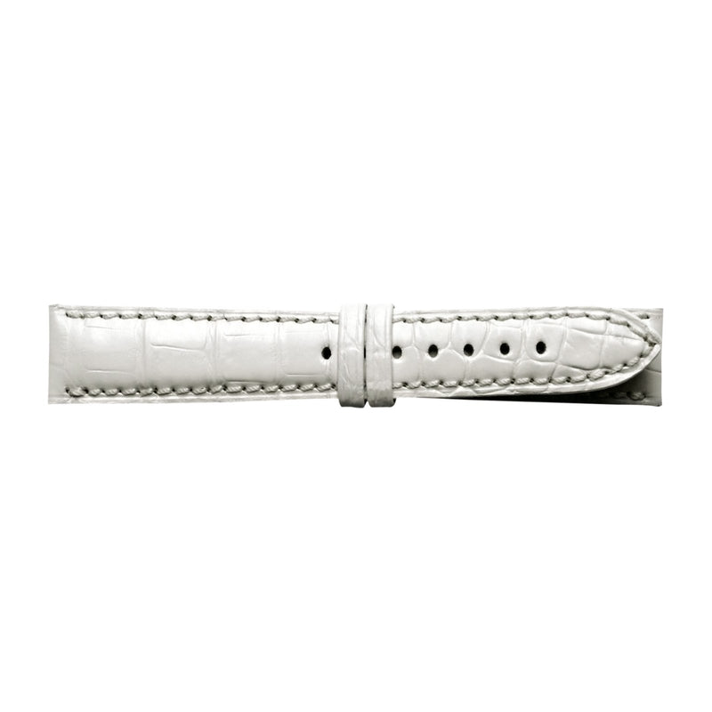 Jaeger-LeCoultre Alligator Strap White Glossy 17/16mm-Jaeger-LeCoultre Alligator Strap White Glossy 17/16mm - QC1176B2