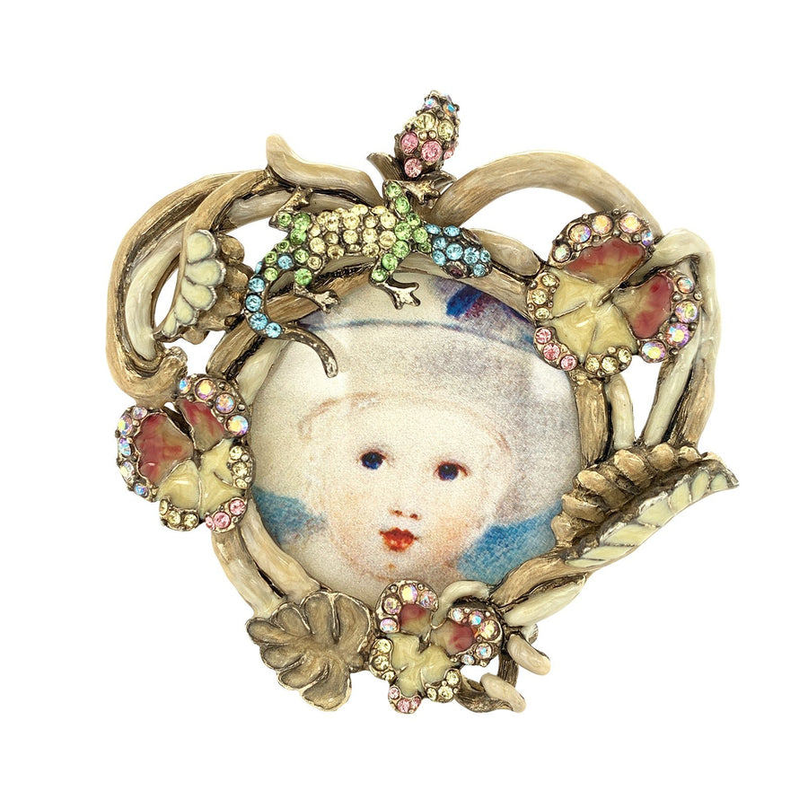 Jay Strongwater Heart Shape Mini Photo Frame -