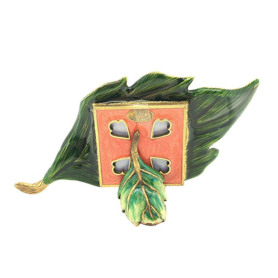 Jay Strongwater Leaf Shape Photo Frame -