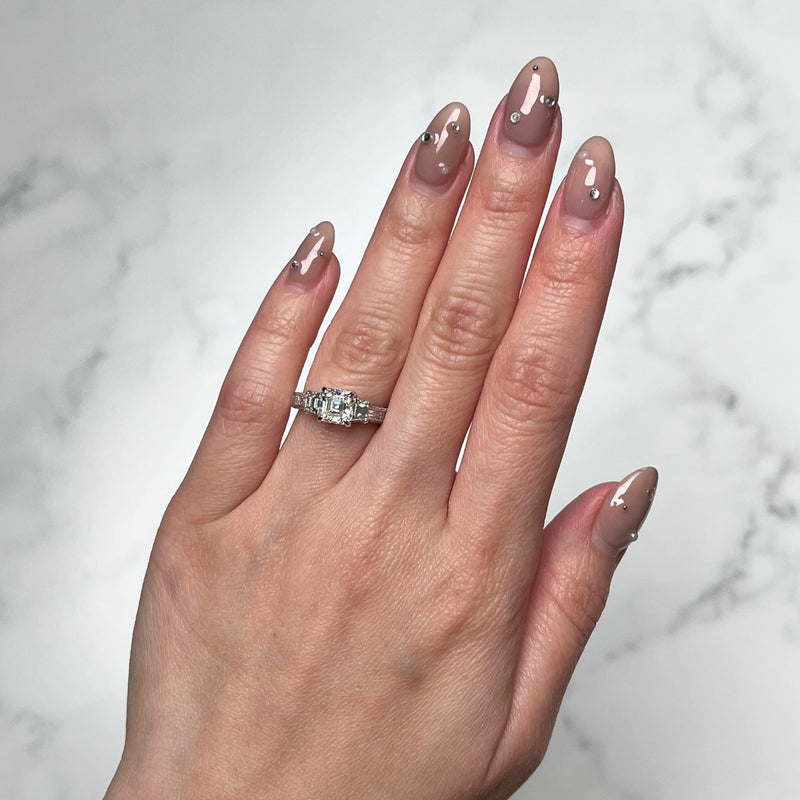 JB Star Ascher-cut Diamond Ring-JB Star Ascher-cut Diamond Ring - DRJBS00133