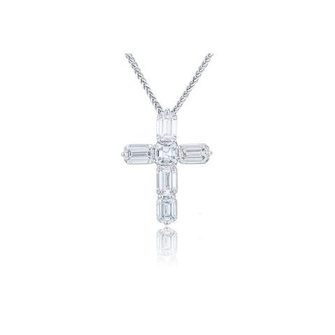 JB Star Diamond Cross Pendant and Chain-JB Star Diamond Cross Pendant and Chain - 0219/004