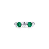 JB Star Emerald and Diamond Wedding Band-JB Star Emerald and Diamond Wedding Band -