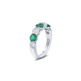 JB Star Emerald and Diamond Wedding Band-JB Star Emerald and Diamond Wedding Band -