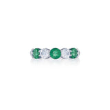 JB Star Emerald and Diamond Wedding Band-JB Star Emerald and Diamond Wedding Band -