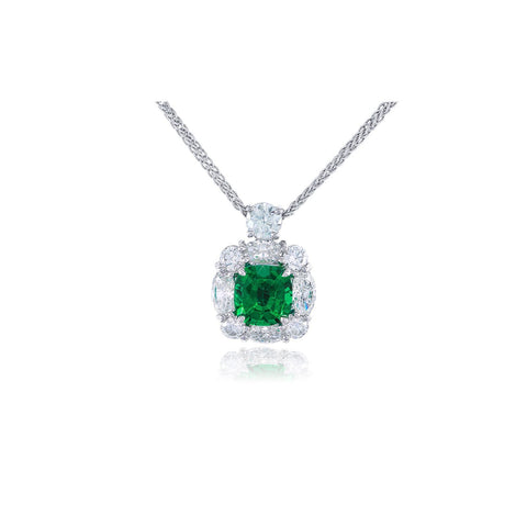 JB Star Emerald Diamond Necklace -