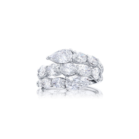 JB Star Platinum Diamond Ring-JB Star Platinum Diamond Ring - 7539-002